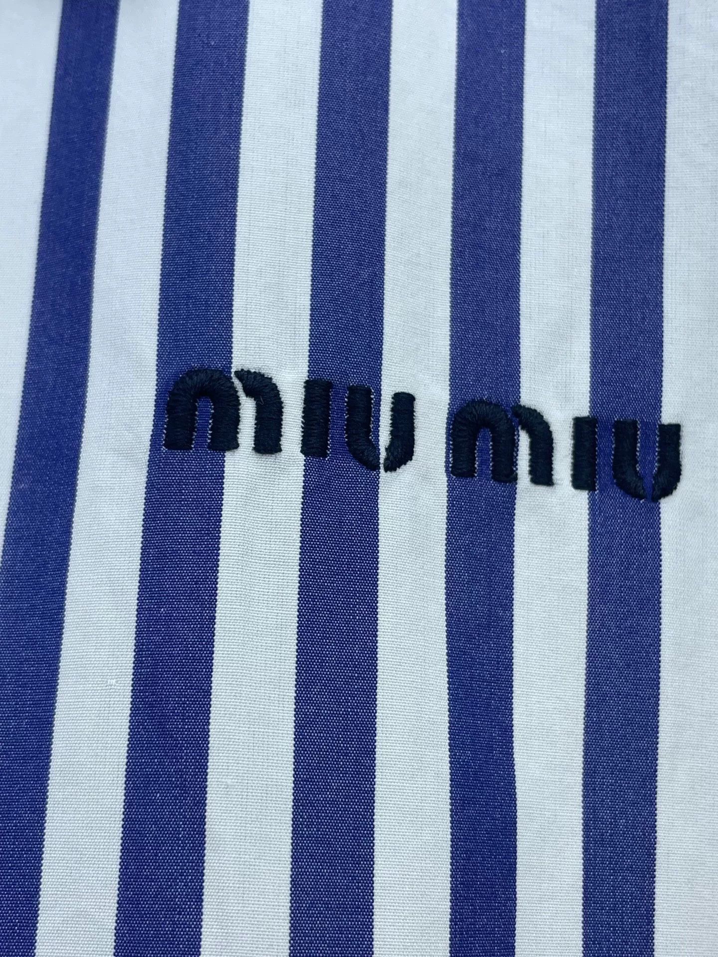 Miu Miu Miu Miu Blue White Striped Zip Shirt Size XS / US 0-2 / IT 36-38 - 4 Thumbnail