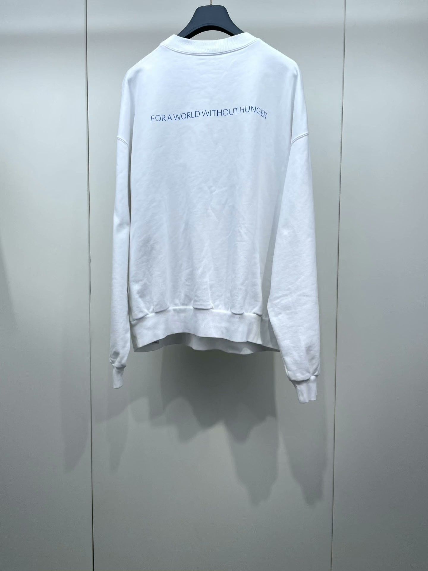 Balenciaga Balenciaga White Sweatshirt with Blue Letters Size XS / US 0-2 / IT 36-38 - 2 Thumbnail