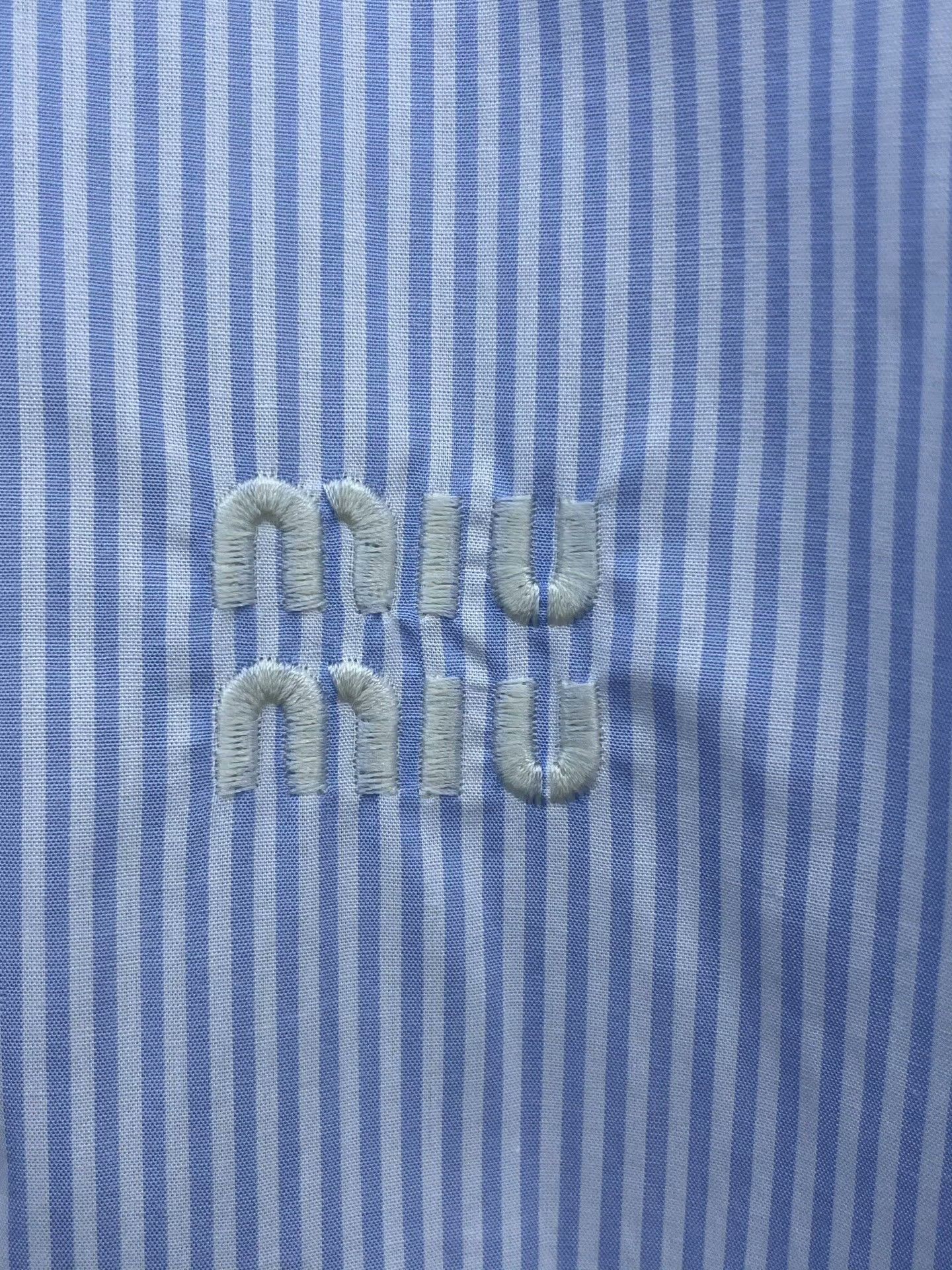 Miu Miu Miu Miu Lace Panel Vertical Stripe Shirt Size S / US 4 / IT 40 - 4 Thumbnail