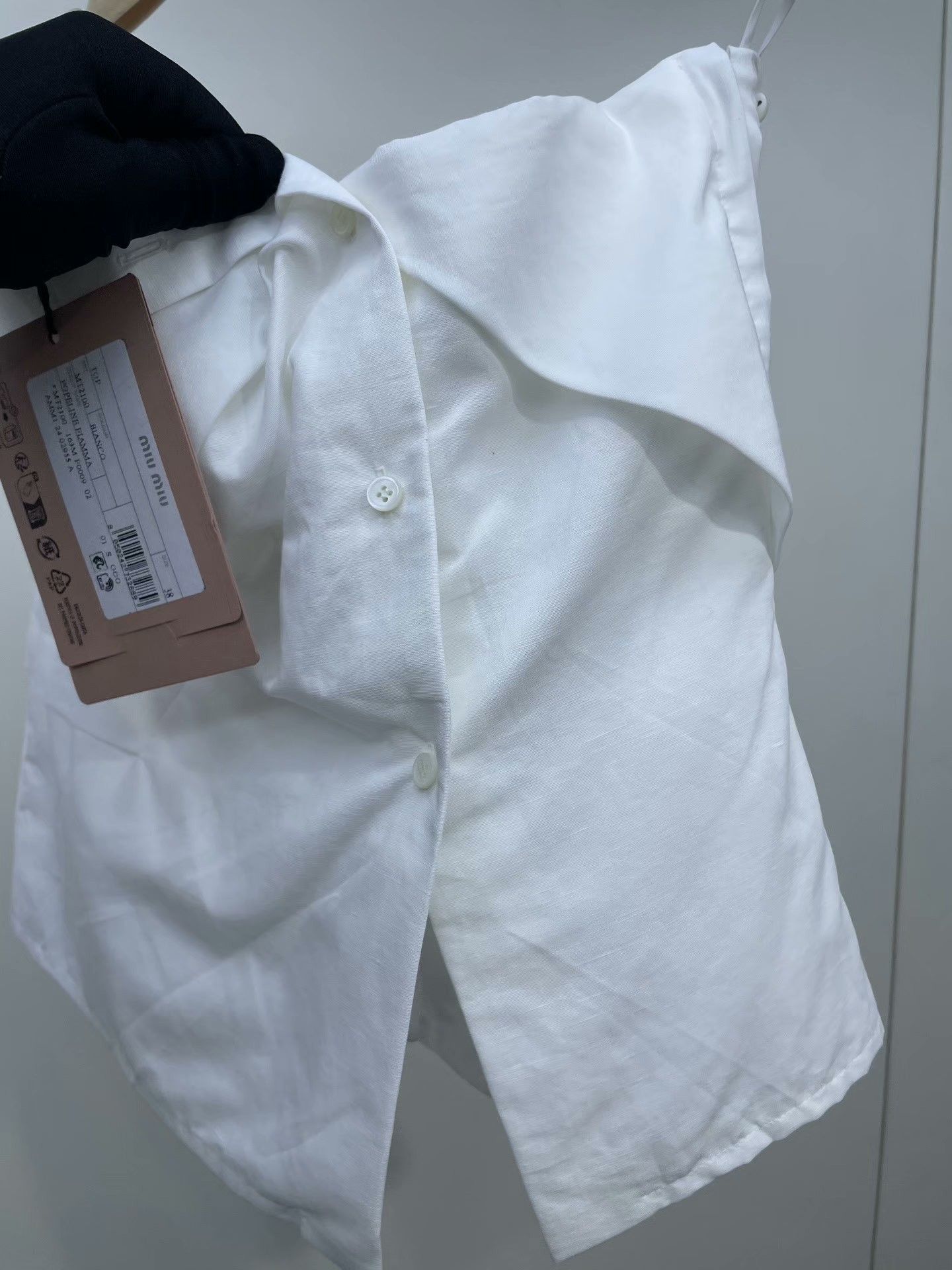Miu Miu Miu Miu 25SS White Strapless Top Size S / US 4 / IT 40 - 4 Thumbnail
