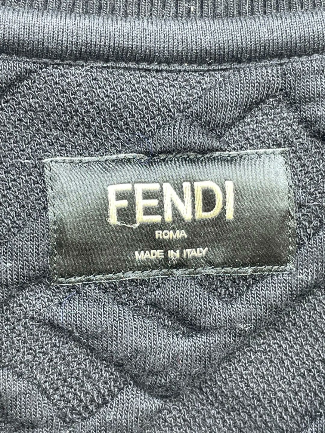 Fendi Fendi Black Embossed Chain Short-Sleeve T-Shirt Size XS / US 0-2 / IT 36-38 - 5 Thumbnail