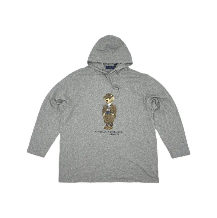 Polo Ralph Lauren Polo Ralph Lauren Bear Print Hooded Long-Sleeve T-Shirt Size US XXL / EU 58 / 5 - 2 Thumbnail