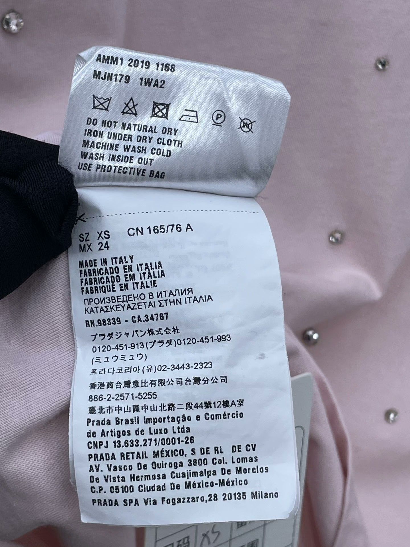 Miu Miu Miu Miu Pink Rhinestone Short-Sleeve T-Shirt Size XS / US 0-2 / IT 36-38 - 7 Thumbnail