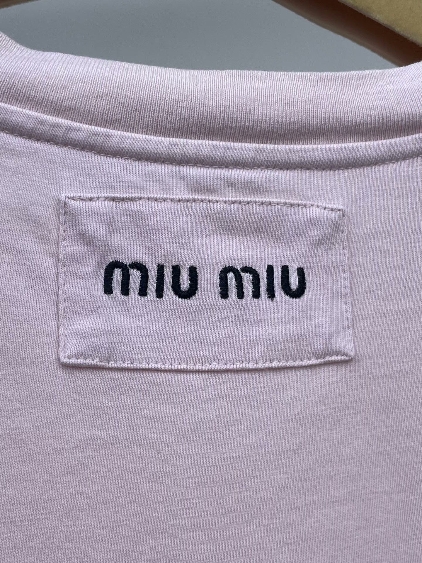 Miu Miu Miu Miu Pink Rhinestone Short-Sleeve T-Shirt Size XS / US 0-2 / IT 36-38 - 3 Thumbnail