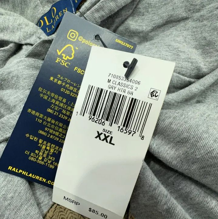 Polo Ralph Lauren Polo Ralph Lauren Gray Hooded Long-Sleeve T-Shirt Size US XXL / EU 58 / 5 - 4 Thumbnail