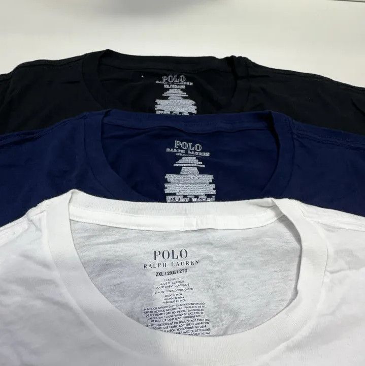 Polo Ralph Lauren Polo Ralph Lauren Men's 3-Pack Solid Crew Neck Tees Size US XXL / EU 58 / 5 - 15 Thumbnail