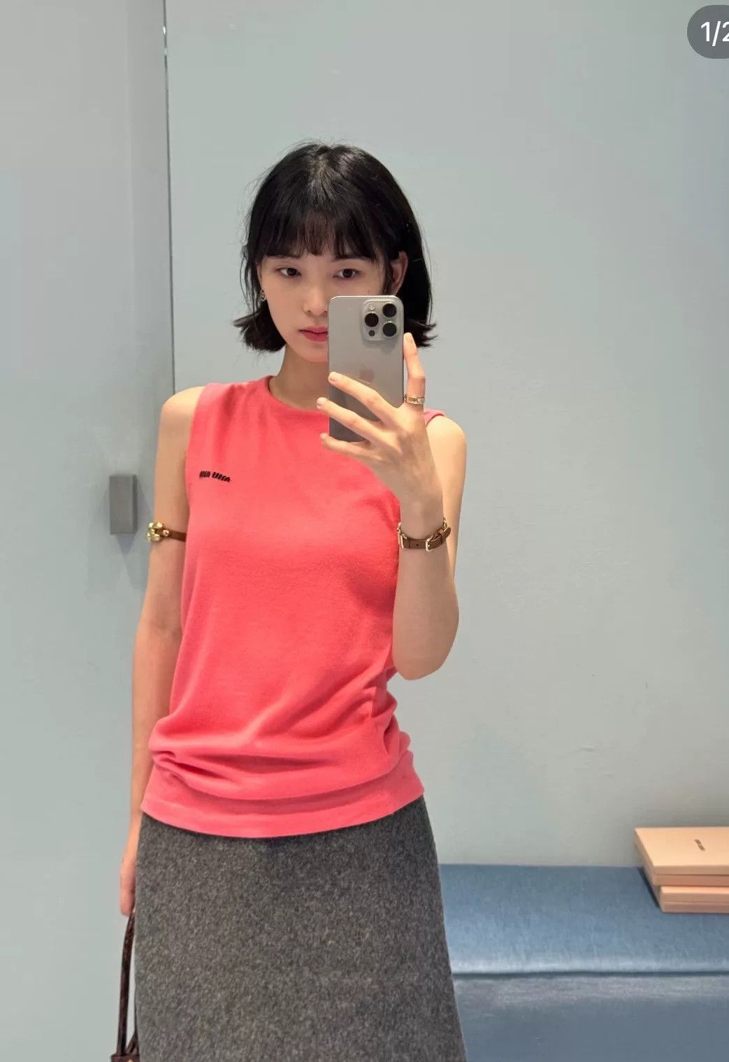 Miu Miu Miu Miu 2025 Letter Logo Knit Vest Size XS / US 0-2 / IT 36-38 - 7 Thumbnail