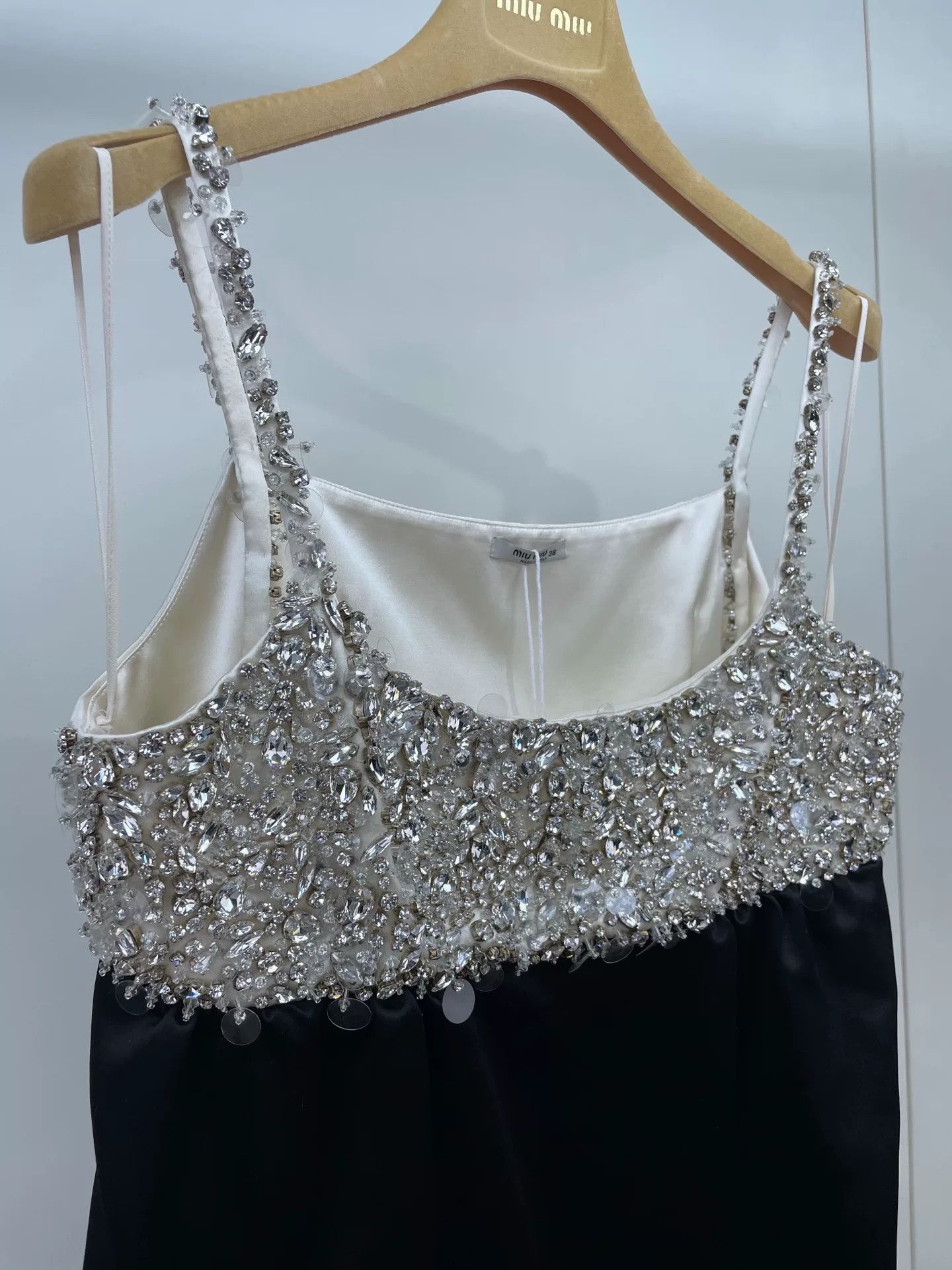Miu Miu Miu Miu Black White Diamond Slip Dress Size S / US 4 / IT 40 - 3 Thumbnail