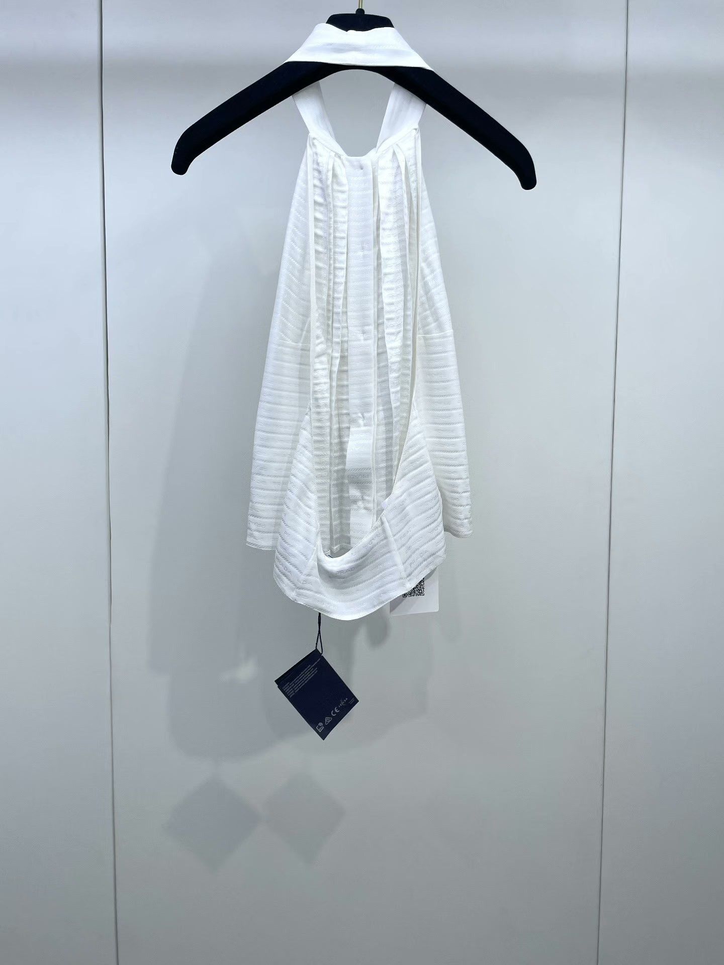 Prada PRADA White Silk Halter Backless Top Size S / US 4 / IT 40 - 2 Thumbnail