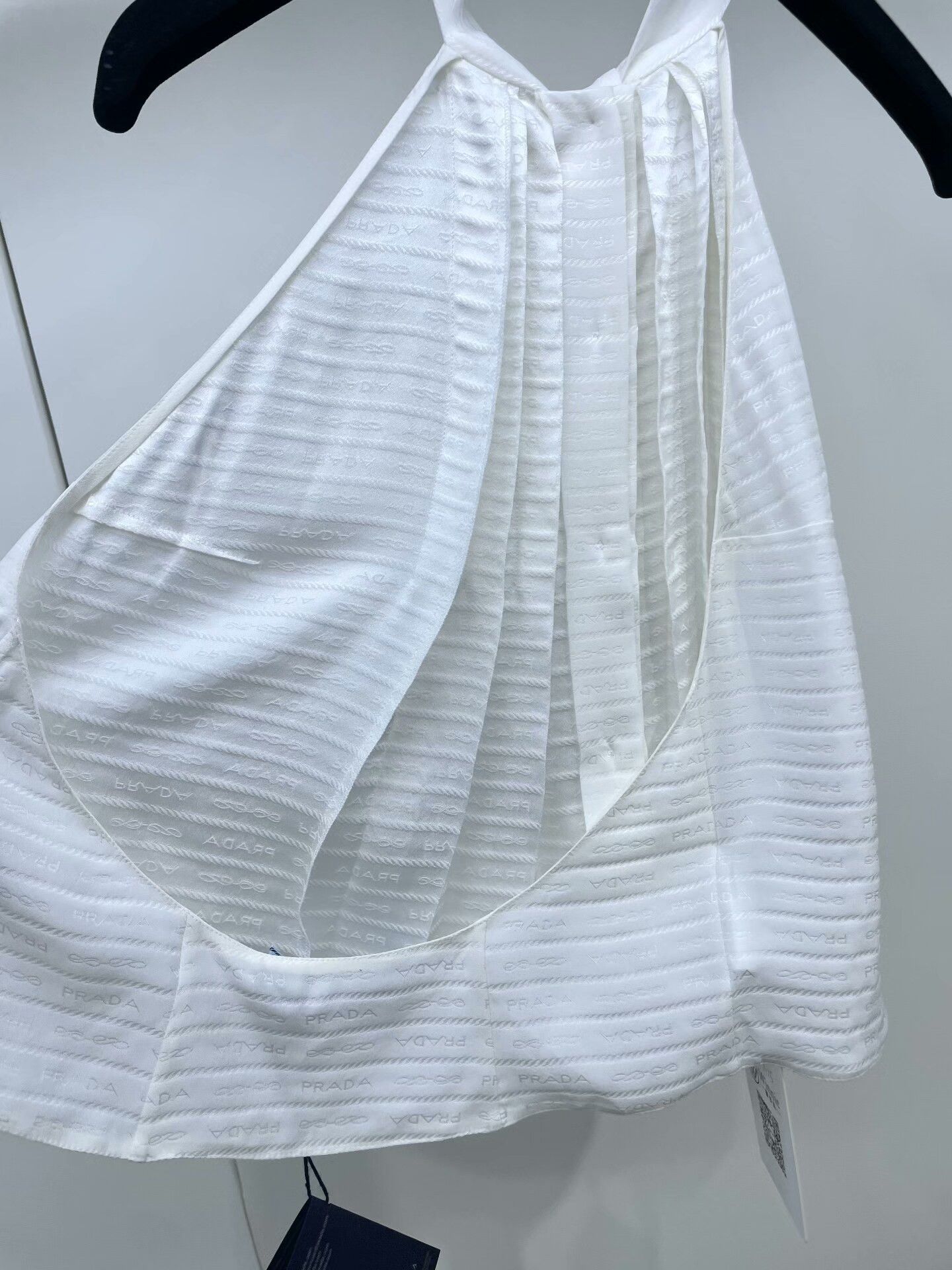 Prada PRADA White Silk Halter Backless Top Size S / US 4 / IT 40 - 4 Thumbnail