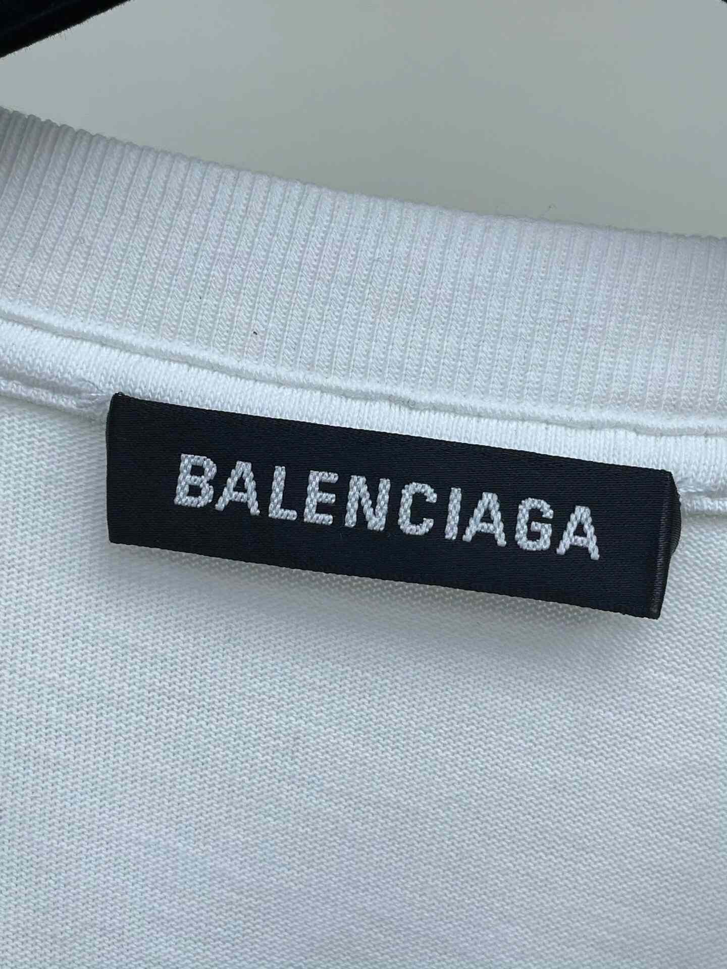Balenciaga Balenciaga White Logo Short Sleeve Size XXS / US 00 / IT 34 - 4 Thumbnail