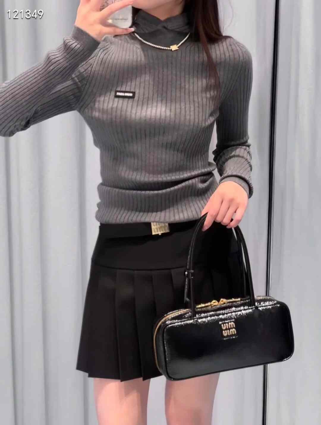 Miu Miu Miu Miu 25S Gray Turtleneck Hoodie Size XS / US 0-2 / IT 36-38 - 9 Thumbnail