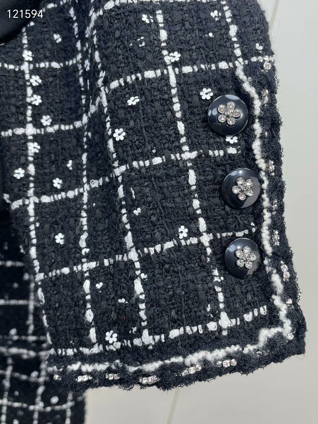 Chanel Chanel Floral Sequin Plaid Dress Coat Size XS / US 0-2 / IT 36-38 - 3 Thumbnail