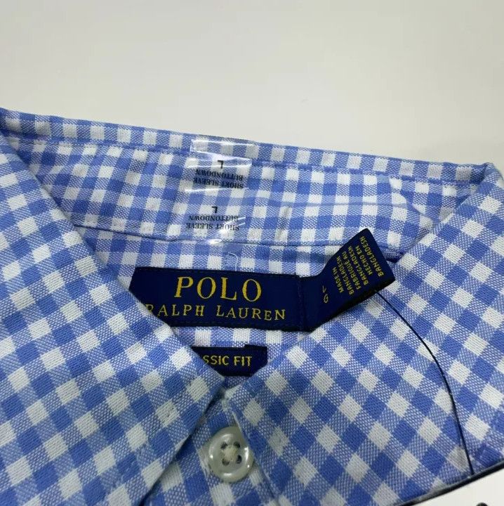 Polo Ralph Lauren Polo Ralph Lauren Blue Check Short-Sleeve Shirt Size US L / EU 52-54 / 3 - 4 Thumbnail