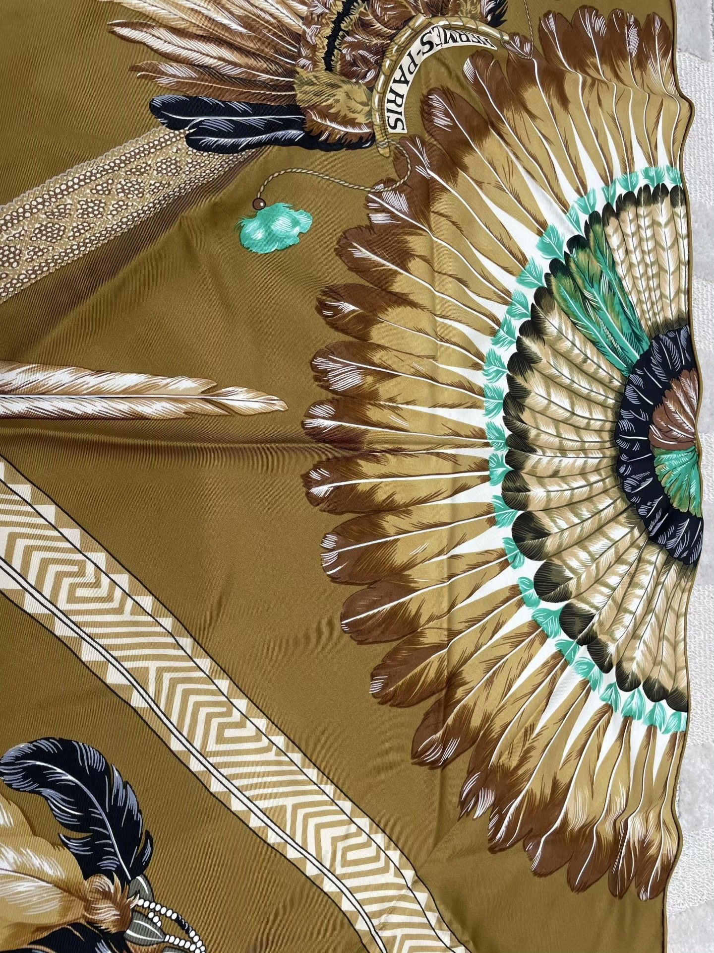Hermes Hermes Feather Triangle Scarf Size ONE SIZE - 3 Thumbnail