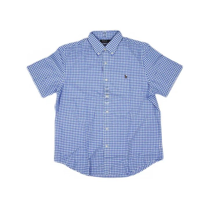 Polo Ralph Lauren Polo Ralph Lauren Blue Check Short Sleeve Shirt Size US L / EU 52-54 / 3 - 2 Thumbnail