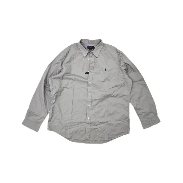 Polo Ralph Lauren Polo Ralph Lauren Gray Long Sleeve Oxford Shirt Size US XXL / EU 58 / 5 - 2 Thumbnail