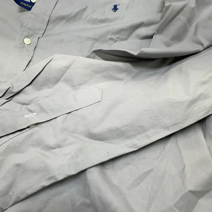 Polo Ralph Lauren Polo Ralph Lauren Gray Long Sleeve Oxford Shirt Size US XXL / EU 58 / 5 - 8 Thumbnail