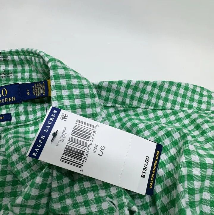 Polo Ralph Lauren Polo Ralph Lauren SS23 Green Check Long-Sleeve Shirt Size US L / EU 52-54 / 3 - 5 Thumbnail