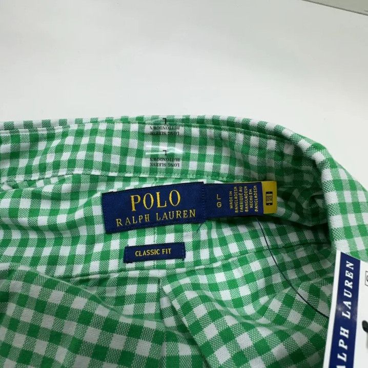 Polo Ralph Lauren Polo Ralph Lauren SS23 Green Check Long-Sleeve Shirt Size US L / EU 52-54 / 3 - 4 Thumbnail