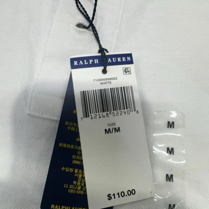 Polo Ralph Lauren Polo Ralph Lauren Men's White Logo Polo Shirt Size US M / EU 48-50 / 2 - 5 Thumbnail