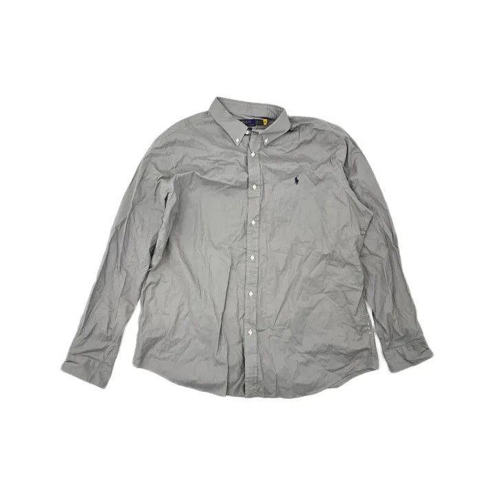 Polo Ralph Lauren Polo Ralph Lauren Men's Gray Oxford Long-Sleeve Shirt Size US XXL / EU 58 / 5 - 2 Thumbnail