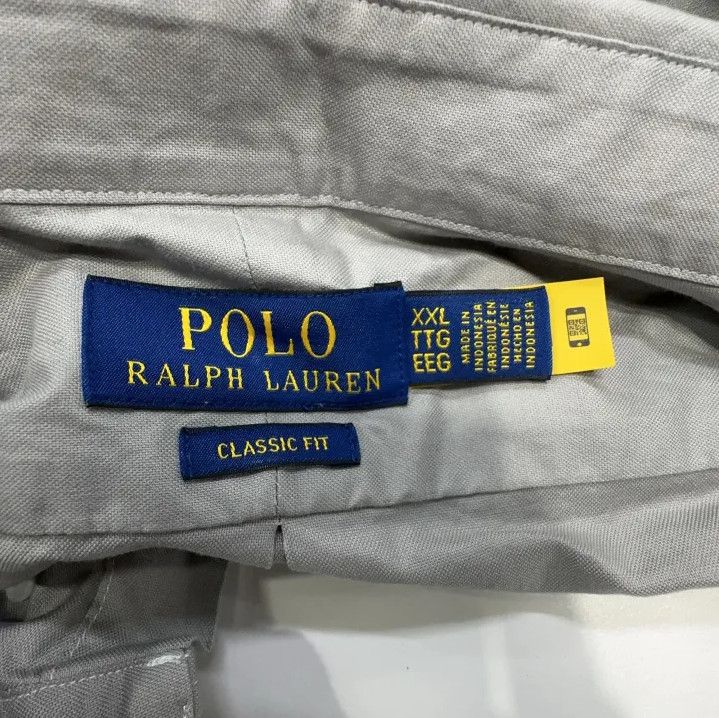 Polo Ralph Lauren Polo Ralph Lauren Men's Gray Oxford Long-Sleeve Shirt Size US XXL / EU 58 / 5 - 4 Thumbnail