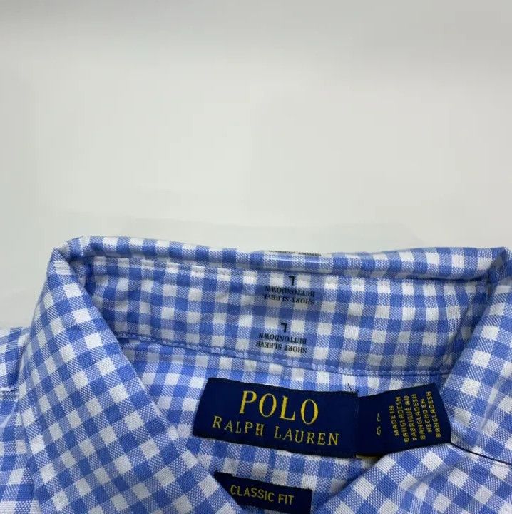 Polo Ralph Lauren Polo Ralph Lauren Blue Check Short-Sleeve Shirt Size US L / EU 52-54 / 3 - 5 Thumbnail