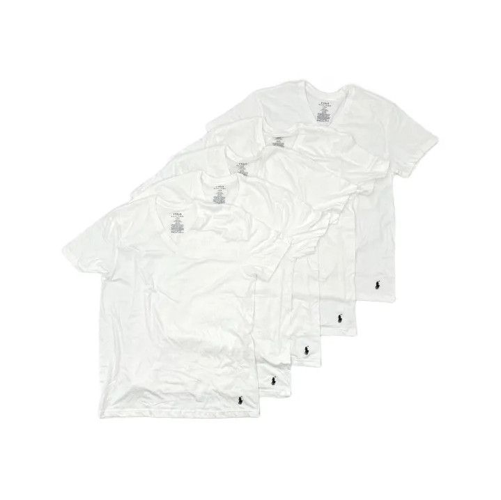 Polo Ralph Lauren Polo Ralph Lauren Men's White V-Neck T-Shirt 5-Pack Size US L / EU 52-54 / 3 - 2 Thumbnail