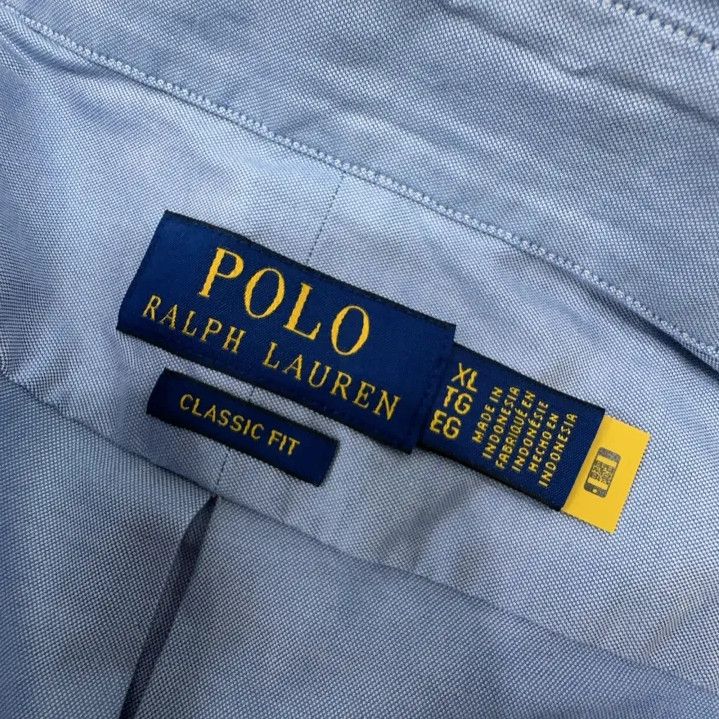 Polo Ralph Lauren Polo Ralph Lauren Solid Logo Embroidered Long-Sleeve Shirt Size US XL / EU 56 / 4 - 5 Thumbnail