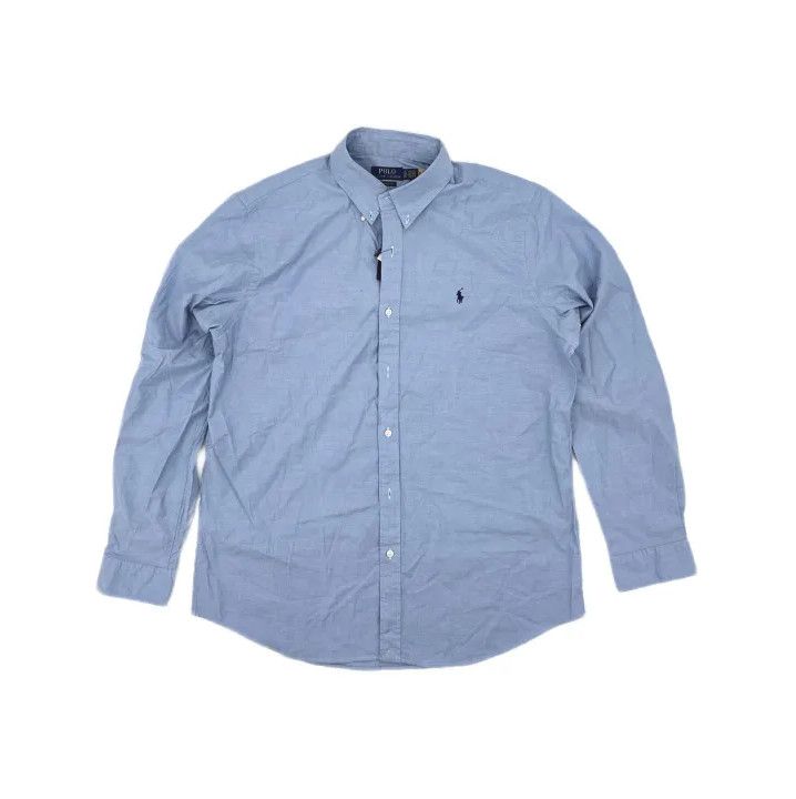 Polo Ralph Lauren Polo Ralph Lauren Solid Logo Embroidered Long-Sleeve Shirt Size US XL / EU 56 / 4 - 2 Thumbnail