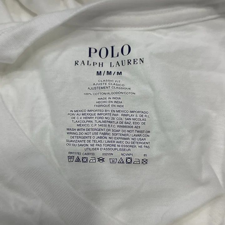 Polo Ralph Lauren Polo Ralph Lauren Men's V-Neck T-Shirt 5-Pack White Size US M / EU 48-50 / 2 - 8 Thumbnail