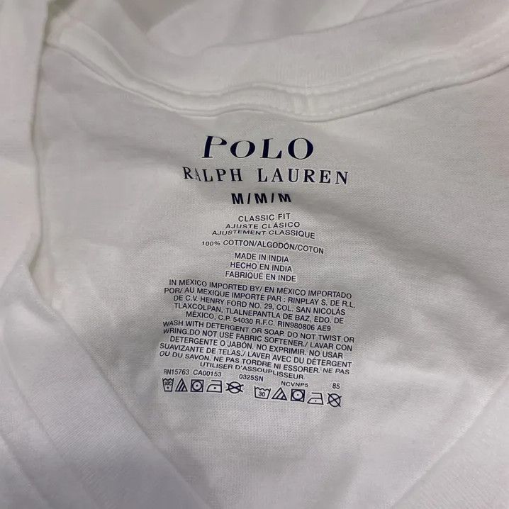 Polo Ralph Lauren Polo Ralph Lauren Men's V-Neck T-Shirt 5-Pack White Size US M / EU 48-50 / 2 - 6 Thumbnail