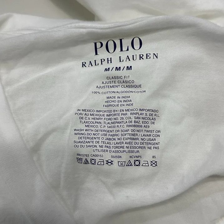 Polo Ralph Lauren Polo Ralph Lauren Men's V-Neck T-Shirt 5-Pack White Size US M / EU 48-50 / 2 - 7 Thumbnail