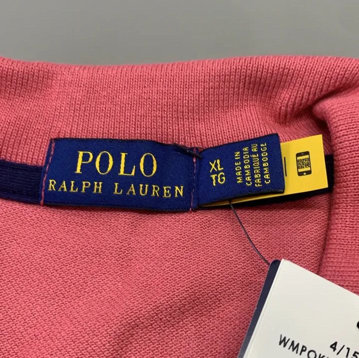 Polo Ralph Lauren Polo Ralph Lauren Coral Red Short Sleeve Polo Size US XL / EU 56 / 4 - 4 Thumbnail