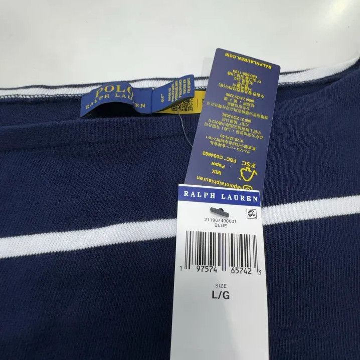 Polo Ralph Lauren Polo Ralph Lauren Wide-Striped Long-Sleeve Knit Sweater Size US L / EU 52-54 / 3 - 4 Thumbnail