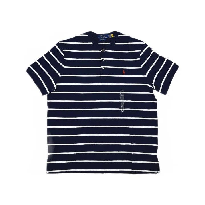 Polo Ralph Lauren Polo Ralph Lauren Striped Button Short-Sleeve T-Shirt Size US L / EU 52-54 / 3 - 2 Thumbnail