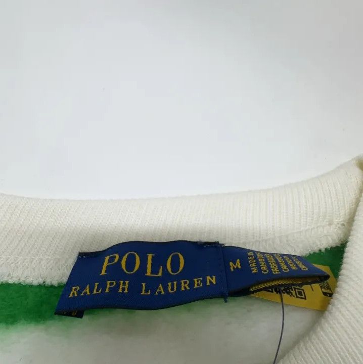Polo Ralph Lauren Polo Ralph Lauren Unisex Green White Stripe Sweatshirt Size US M / EU 48-50 / 2 - 6 Thumbnail