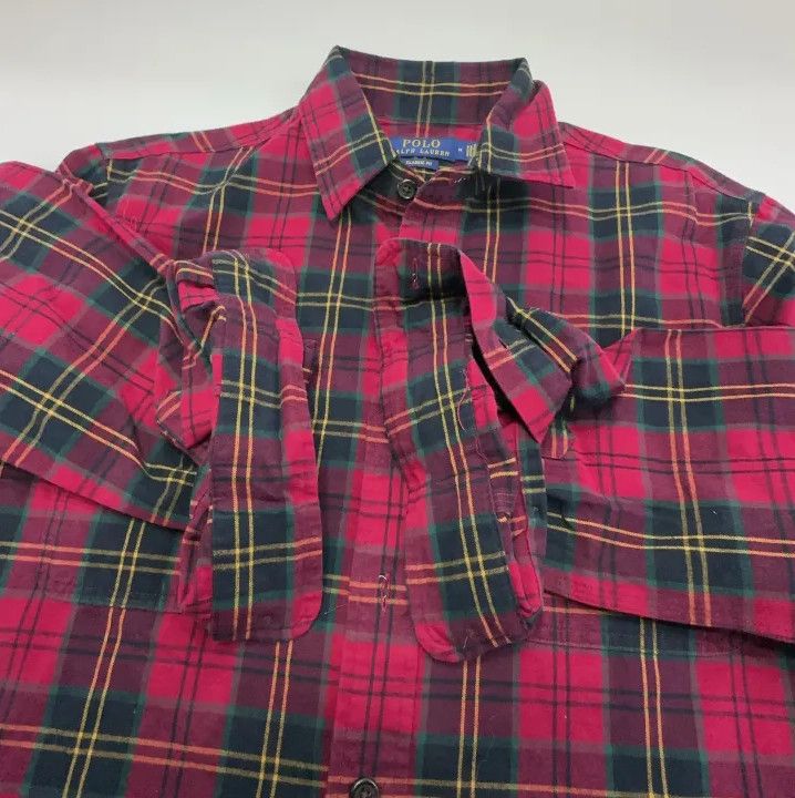 Polo Ralph Lauren Polo Ralph Lauren Men's Red Plaid Long-Sleeve Shirt Size US M / EU 48-50 / 2 - 7 Thumbnail