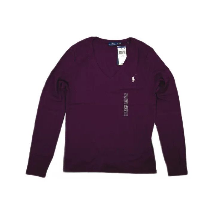 Polo Ralph Lauren Polo Ralph Lauren Solid Pony Embroidered V-Neck Long-Sleeve T-Shirt Size US XL / EU 56 / 4 - 2 Thumbnail