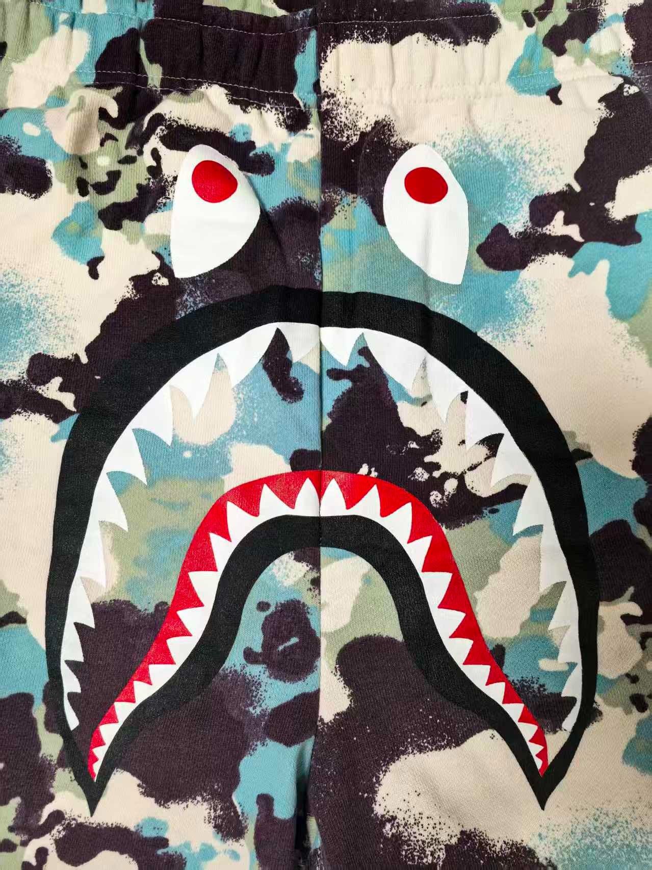 Bape Bape X Multi Shark Shorts Designer Size US 38 / EU 54 - 2 Thumbnail
