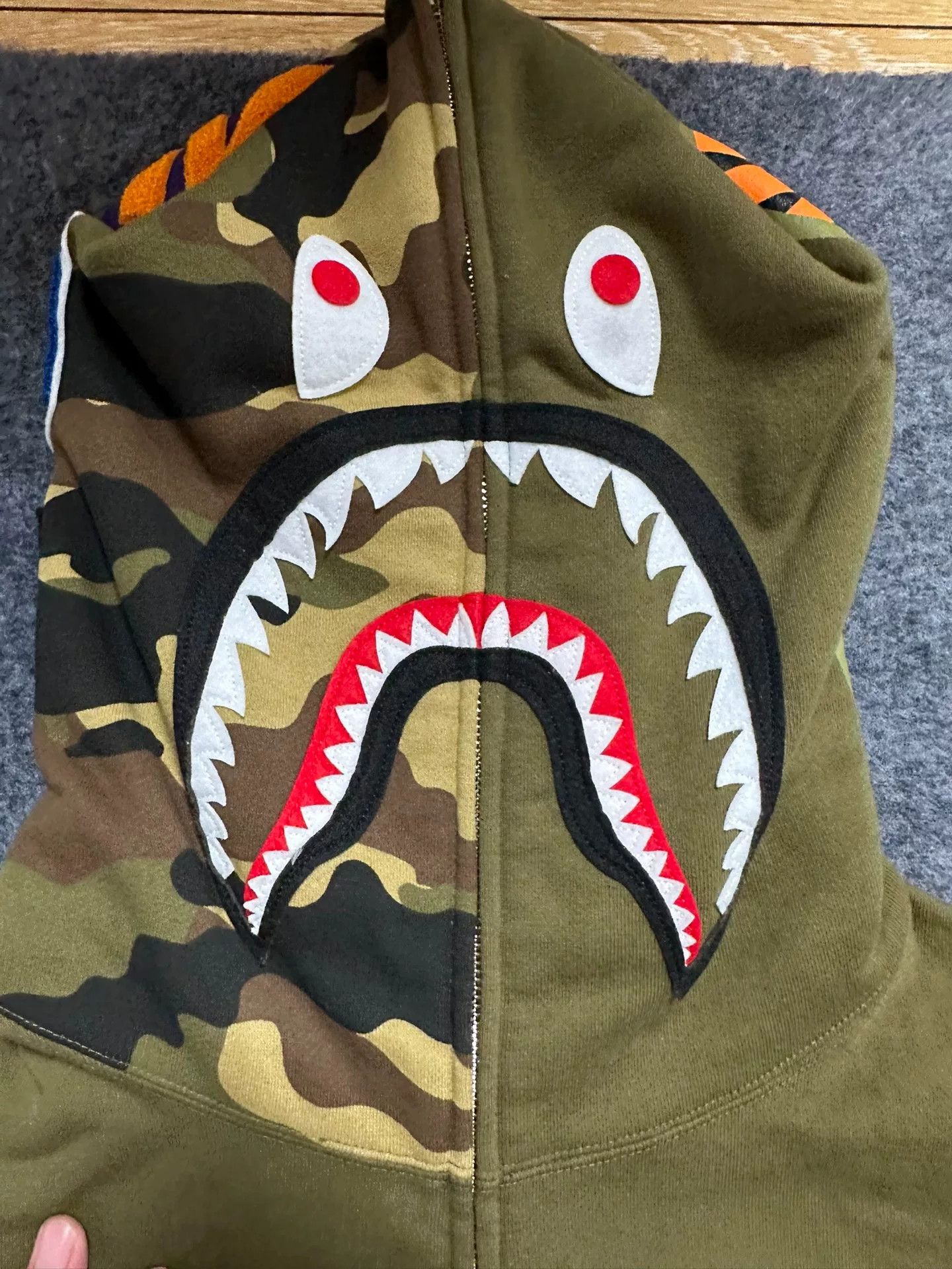 Bape Bape X Multi Shark Sweatshirt Pullover Size US XL / EU 56 / 4 - 4 Thumbnail