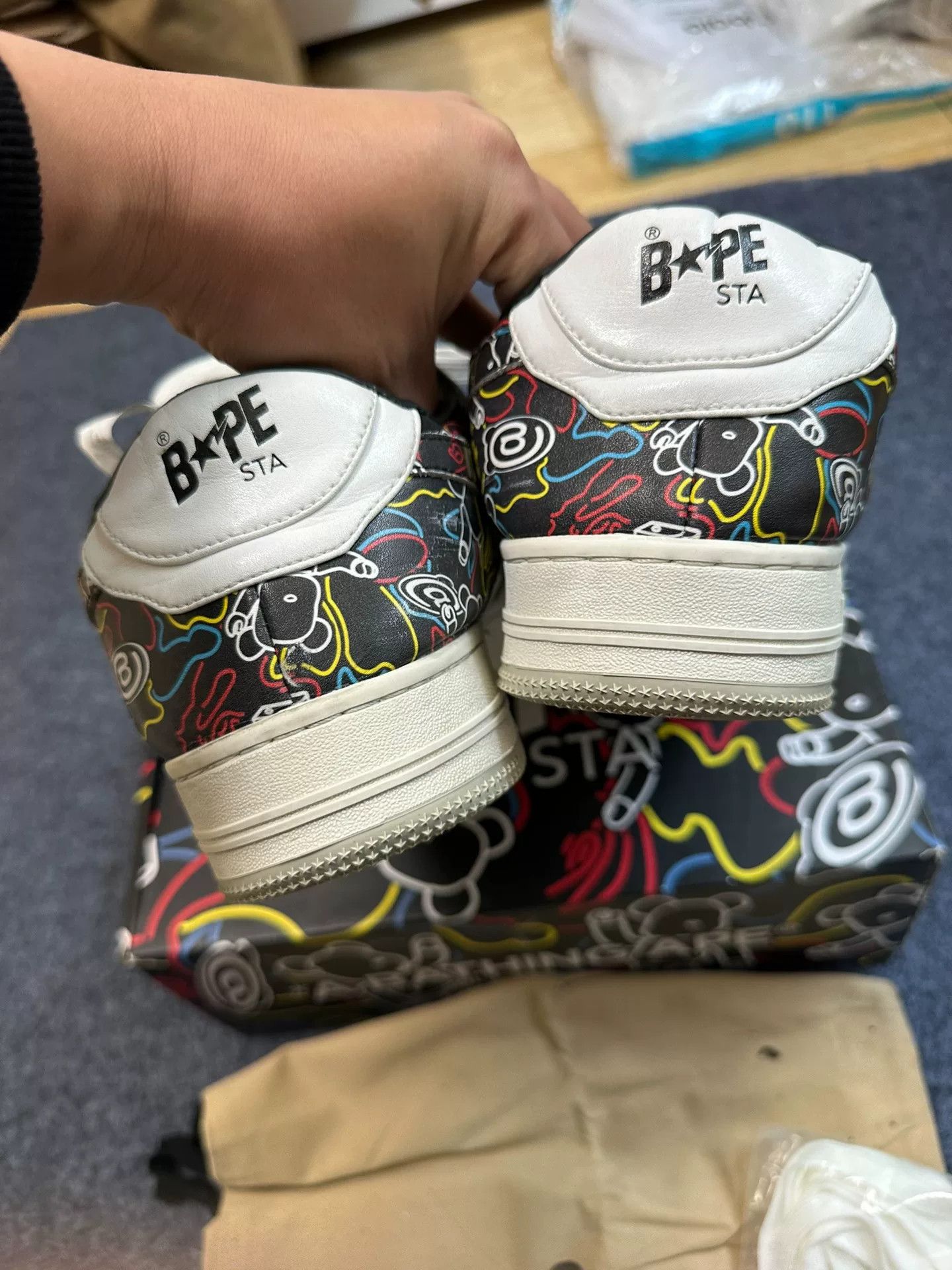Bape Bape Multi Shark Triple Collab Size US 13 / EU 46 - 5 Thumbnail