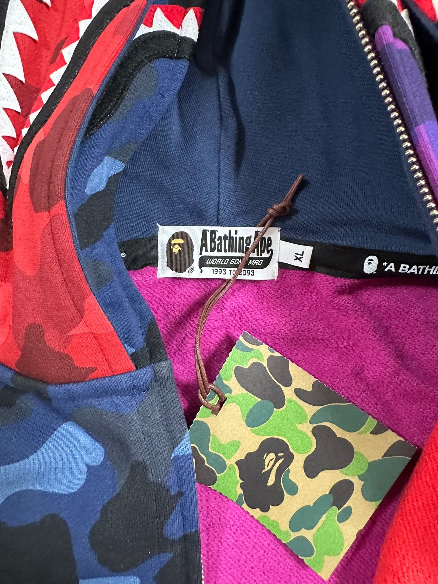 Bape Bape Multi Shark Sweatshirt Pullover Size US XL / EU 56 / 4 - 4 Thumbnail