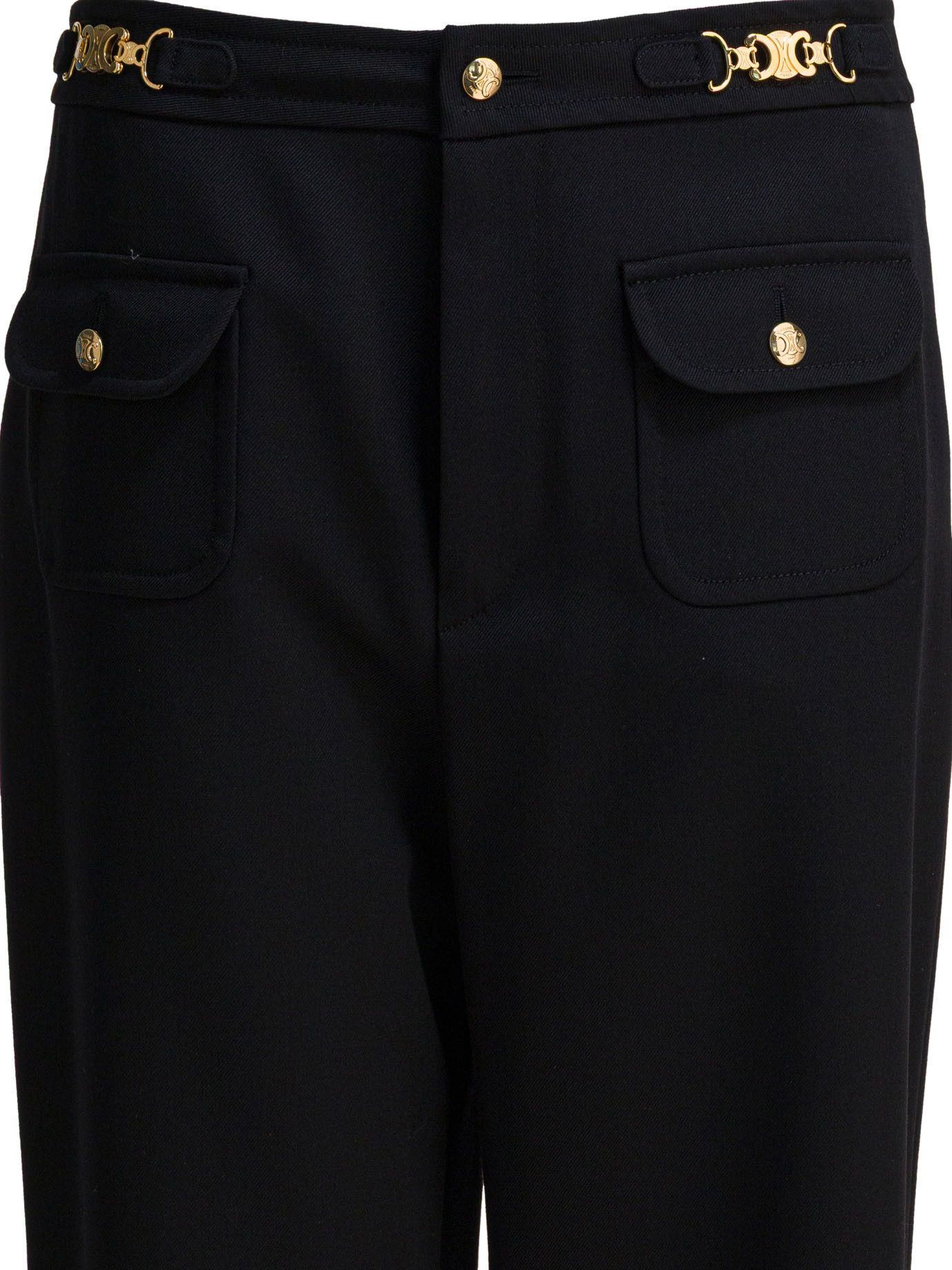 Celine Celine Wide-Leg Pants With Gourmette tag size 38 Women - USA Duties Paid Size 26" / US 2 / IT 38 - 4 Thumbnail
