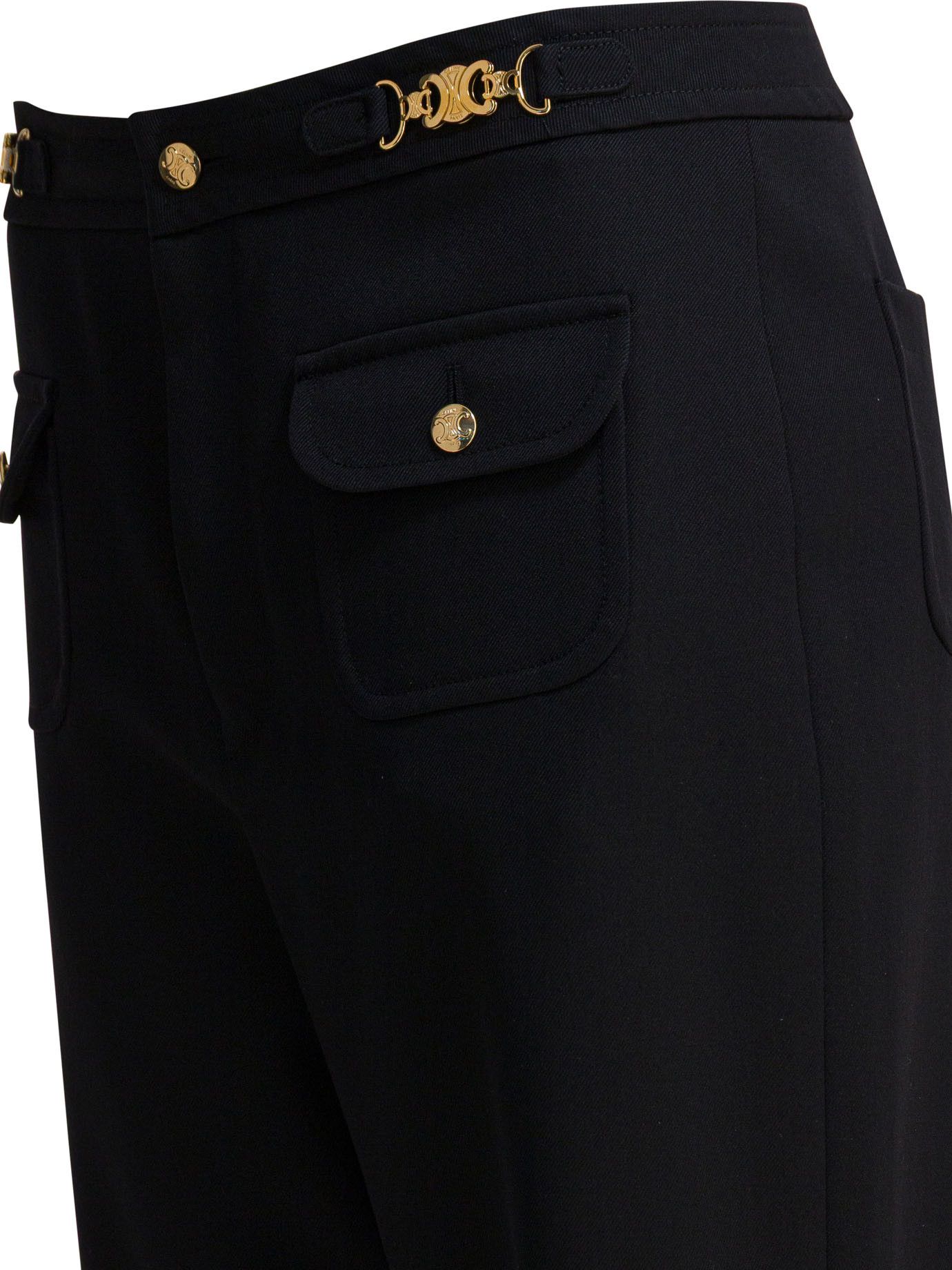 Celine Celine Wide-Leg Pants With Gourmette tag size 38 Women - USA Duties Paid Size 26" / US 2 / IT 38 - 3 Thumbnail
