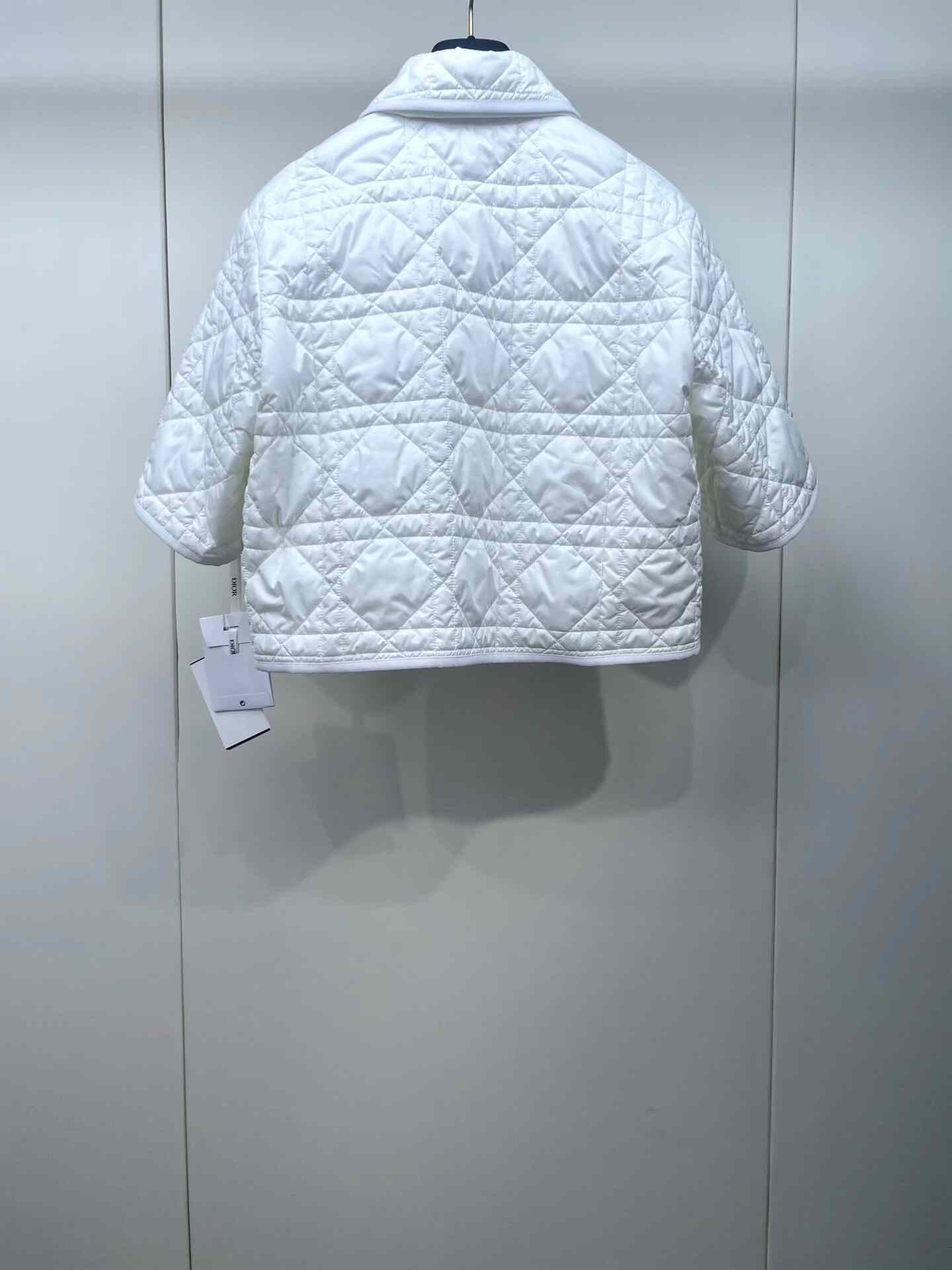 Dior Dior Cannage Quilted Short-Sleeve Coat Size XS / US 0-2 / IT 36-38 - 2 Thumbnail