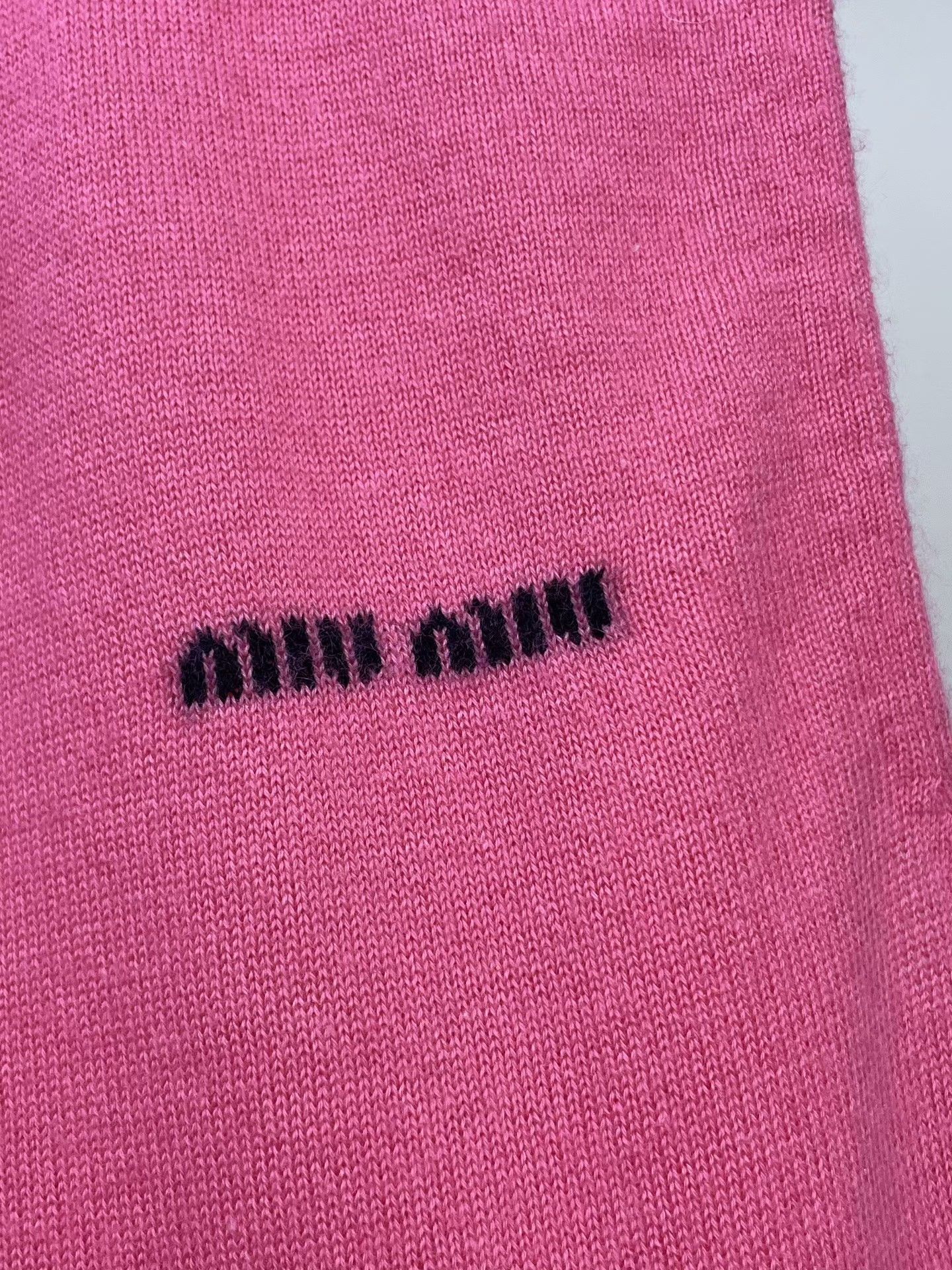 Miu Miu Miu Miu Pink Jacquard Logo Knit Vest Size XS / US 0-2 / IT 36-38 - 3 Thumbnail