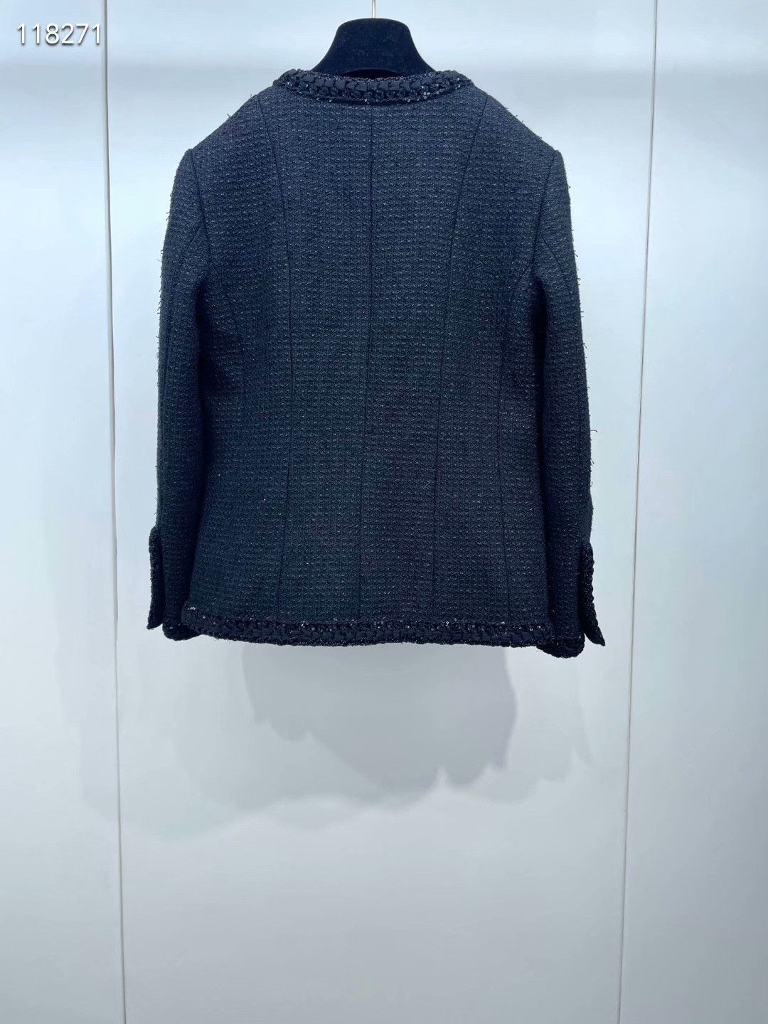 Chanel Chanel 25S Black Shimmer Jacket Size XXS / US 00 / IT 34 - 2 Thumbnail