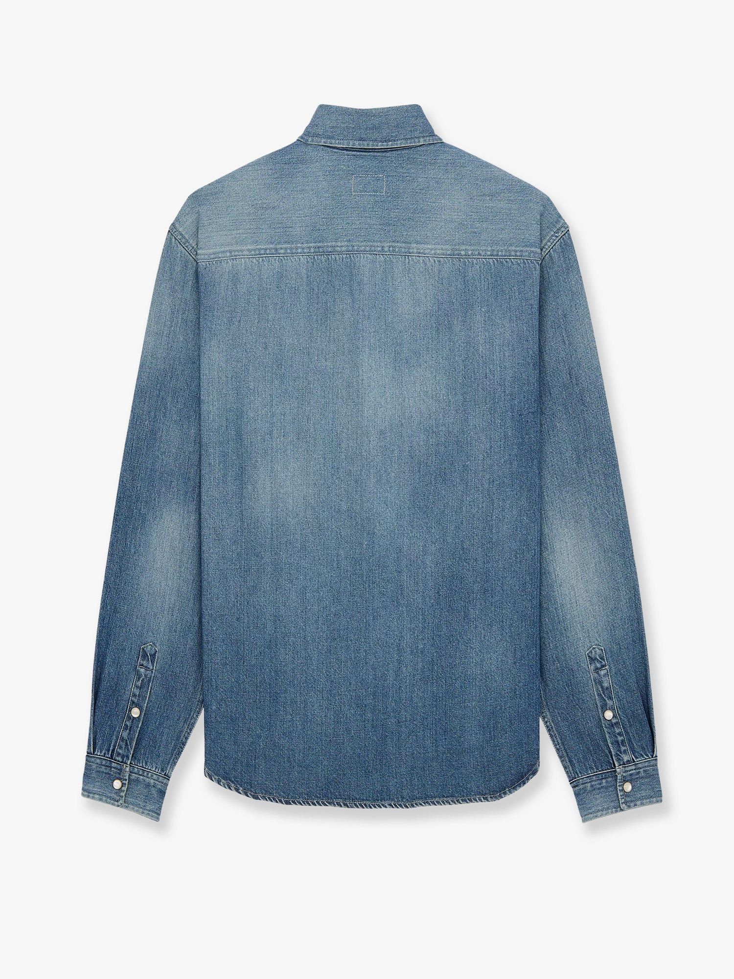 Yves Saint Laurent Saint Laurent Cassandre Horizon Blue Denim Shirt Tag Size M Men - USA Tariffs Included Size US M / EU 48-50 / 2 - 2 Thumbnail